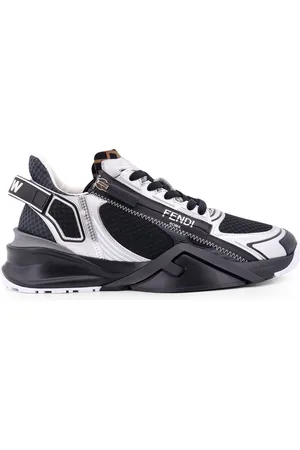 Fendi Schoenen, Heren, Grijs, 40 EU, Mesh Sneakers met FF-detail