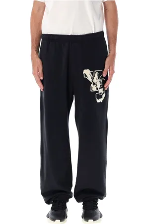 Y-3 Broeken, Heren, Zwart, L, Katoen, GFX Joggingbroek