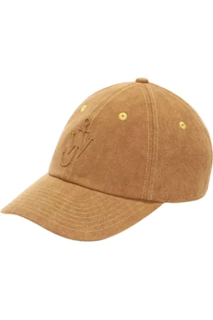 J.W.Anderson Accessoires, Dames, Bruin, ONE Size, Katoen, Bruine Cap met Gebogen Klep