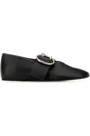 Jil Sander Schoenen, Dames, Zwart, 40 EU, Leer, Leren Ballerina Schoenen