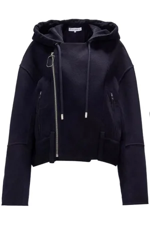 J.W.Anderson Jassen, Dames, Blauw, S, Wol, Wollen bikerjack