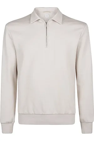 ELEVENTY Sweatshirts & Hoodies, Heren, , M, Katoen, Polo Shirt van Katoen, Kasjmier en Zijde