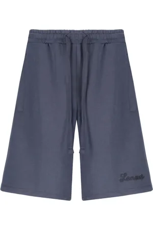 LANEUS Korte broeken, Heren, Blauw, L, Katoen, Shorts in katoenen felpa