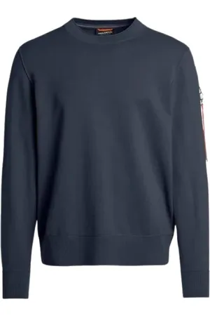 Parajumpers Sweatshirts & Hoodies, Heren, Blauw, L, Katoen, Basic Blauwe Gebreide Trui