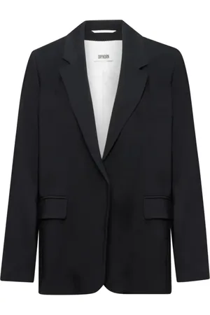 Drykorn Jassen, Dames, Zwart, M, Oversized Boyfriend Blazer met Lange Mouwen
