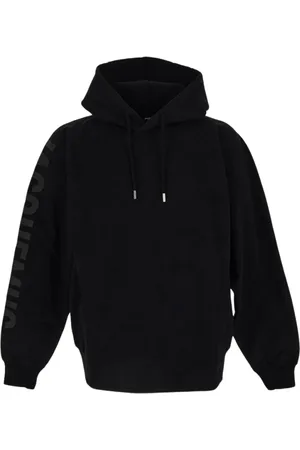 Jacquemus Sweatshirts & Hoodies, Heren, Zwart, M, Katoen, Long Sleeve Katoenen Sweatshirt