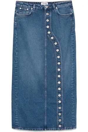 Jean Paul Gaultier Rokken, Dames, Blauw, XS, Denim, Indigo Blauwe Denim Rok Klassieke Stijl
