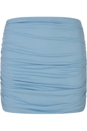 Tory Burch Rokken, Dames, Blauw, M, Bliss Minirok met Ruffles