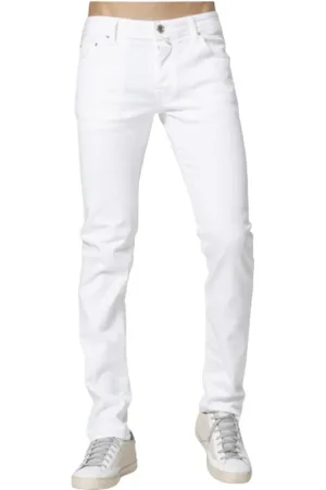 Jacob Cohen Jeans, Heren, Wit, W38, Katoen, Slim-Fit Jeans