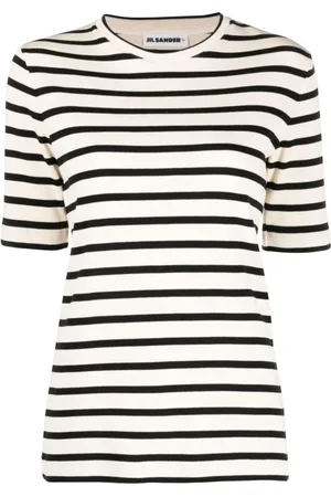 Jil Sander Tops, Dames, Blauw, L, Katoen, Casual Katoenen T-Shirt