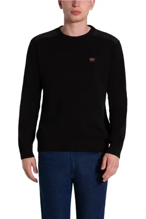 Paul & Shark Sweatshirts & Hoodies, Heren, Zwart, XL, Wol, Girocollo Sweatshirt
