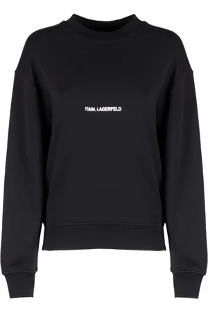Karl Lagerfeld Sweatshirts & Hoodies, Dames, Zwart, L, Katoen, Essential Logo Sweatshirt