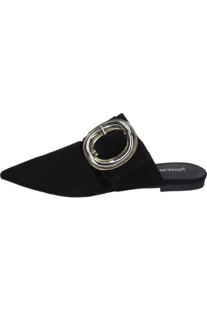 Jeffrey Campbell Schoenen, Dames, Zwart, 38 EU, Suède, Suède Muiltjes