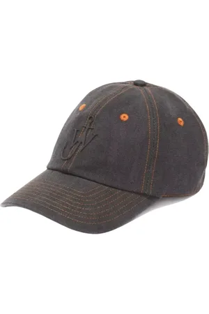 J.W.Anderson Accessoires, Dames, Grijs, ONE Size, Katoen, Grijze Cap met Gebogen Klep