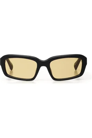 Jacquemus Accessoires, unisex, Zwart, ONE Size, UV-beschermende zonnebril met gele glazen