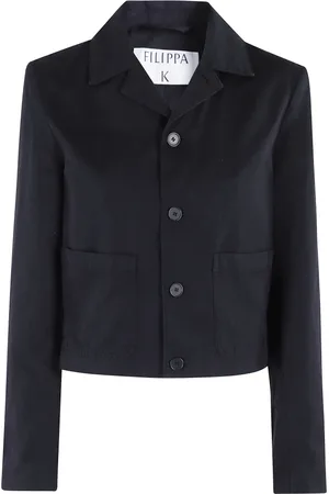 Filippa K Jassen, Dames, Zwart, S, Katoen, Zwart Patch Pocket Jas