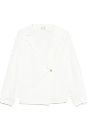 Khaite Jassen, Dames, Wit, M, Katoen, Ashton Blazer