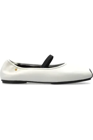 Tory Burch Schoenen, Dames, Wit, 37 EU, Leer, Runway Ballerina`s