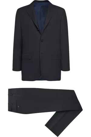 Kiton Pakken, Heren, Blauw, 3Xl, Wol, Marineblauwe wollen pak