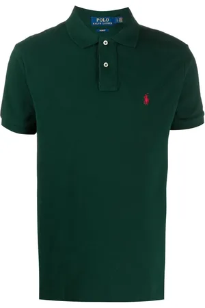 Ralph Lauren Tops, Heren, Groen, M, Katoen, Polo Shirt met Korte Mouwen