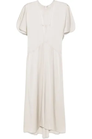 Isabel Marant Kleedjes, Dames, Grijs, L, Keany Midi Jurk