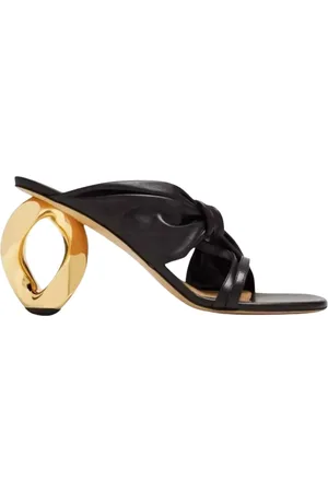J.W.Anderson Schoenen, Dames, Zwart, 40 EU, Leer, Zwarte leren slippers