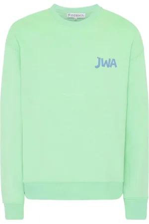 J.W.Anderson Sweatshirts & Hoodies, Heren, Groen, XL, Mintgroene Sweater met Ronde Hals