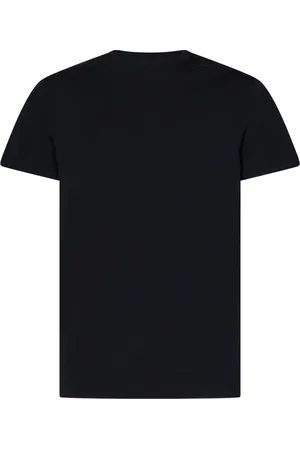Jil Sander Tops, Heren, Blauw, S, Katoen, Blauwe T-shirts en polo`s met geribbelde ronde hals
