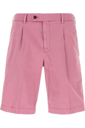 PT Torino Korte broeken, Heren, Roze, XL, Katoen, Donkerroze Stretch Katoenen Bermuda Shorts