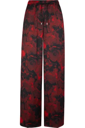 HUGO BOSS Broeken, Dames, Veelkleurig, S, Polyester, Stijlvolle Hasabella-1 Wijde Broek