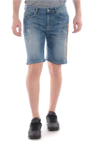 D.A. Daniele Alessandrini Korte broeken, Heren, Blauw, W32, Denim, Casual Denim Shorts