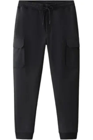 Woolrich Broeken, Heren, Zwart, S, Lichte Fleece Joggingbroek