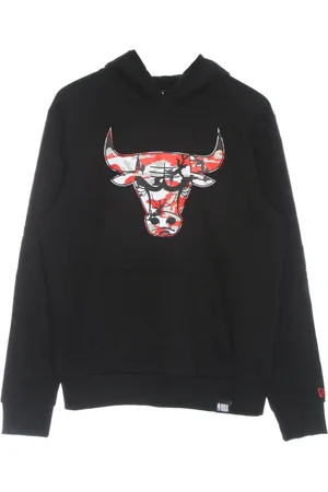 New Era Sweatshirts & Hoodies, Heren, Zwart, L, Katoen, Chicago Bulls Logo Hoodie Zwart