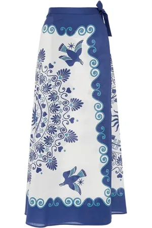 La DoubleJ Rokken, Dames, Veelkleurig, XL, Katoen, Olympus Wrap Rok