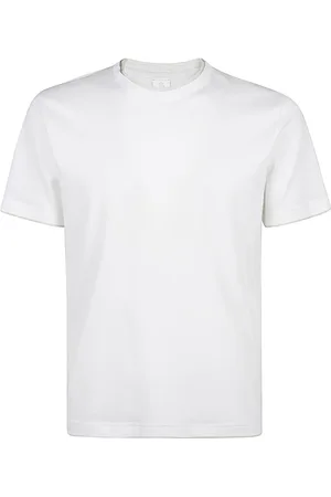 ELEVENTY Tops, Heren, Wit, 2Xl, Katoen, Jersey Katoen Crewneck T-Shirt