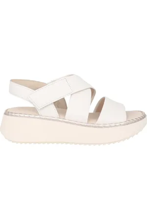 Gabor Schoenen, Dames, Wit, 39 EU, Leer, Witte Leren Dames Sandaal Licht Comfortabel