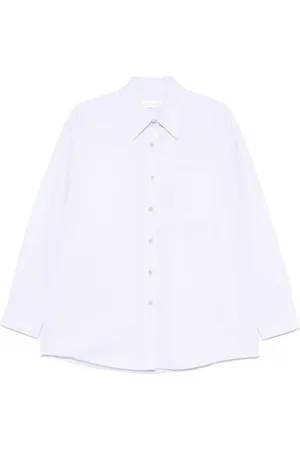 OUR LEGACY Blouses & Shirts, Dames, Blauw, S, Blauwe Knoopshirt met Zak