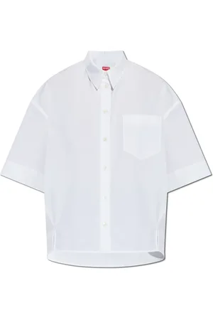 Kenzo Blouses & Shirts, Dames, Wit, L, Katoen, Shirt met Zak