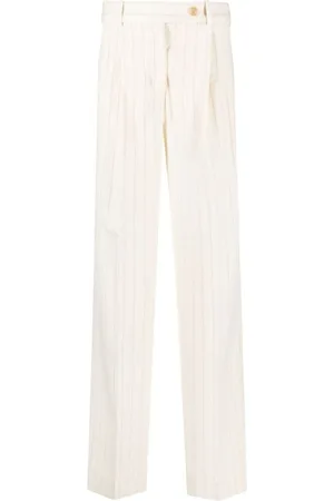 ZIMMERMANN Broeken, Dames, , M, Katoen, Luminosity Pinstriped Tailored Broeken