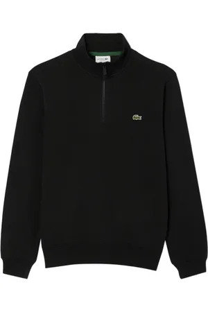 Lacoste Sweatshirts & Hoodies, Heren, Zwart, M, Katoen, Zwarte Zip-Up Sweater Classic Fit