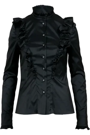 Serafini Blouses & Shirts, Dames, Zwart, S, Stretch Taffeta Blouse