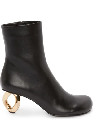J.W.Anderson Schoenen, Dames, Zwart, 36 EU, Leer, Chain Enkellaarsjes