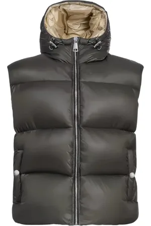 Khrisjoy Jassen, Dames, Groen, XS, Polyester, Puffer Vest met Capuchon