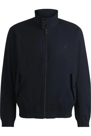 HUGO BOSS Jassen, Heren, Blauw, 2Xl, Katoen, Elastisch Katoenen Jack met Twillstructuur