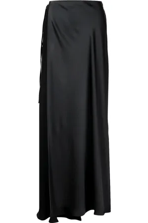 Serafini Rokken, Dames, Zwart, M, Satijn, Maxi Rok