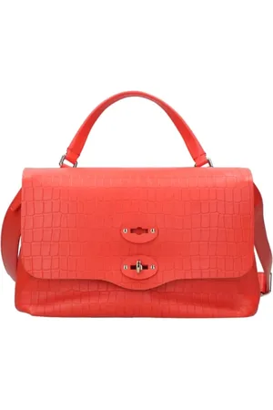 Zanellato Tassen, Dames, Rood, S, Leer, Handgemaakte Postina Cayman S Crossbodytas