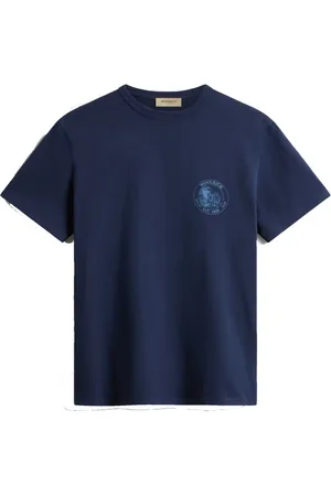 Woolrich Tops, Heren, Blauw, XL, Katoen, Cotton Graphic Tee Dream-S