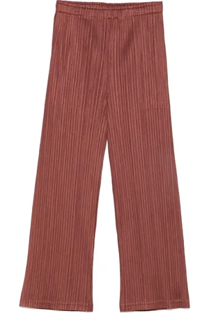 Issey Miyake Broeken, Dames, Bruin, M, Stijlvolle Broek