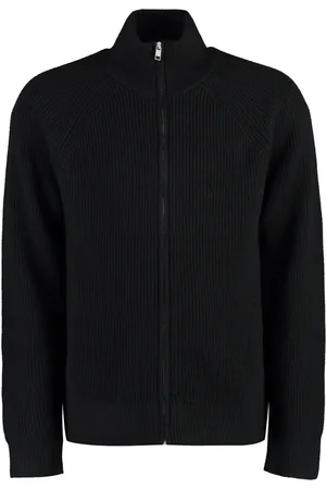 Isabel Marant Truien, Heren, Zwart, M, Wol, High Collar Cardigan met Rits