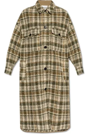 Isabel Marant Mantels, Dames, Groen, S, Wol, Fontizi Jas
